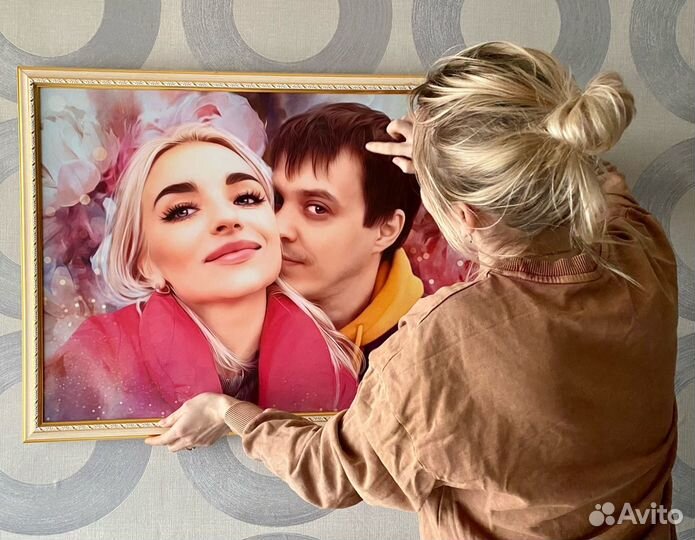 Портрет на холсте для Любимой