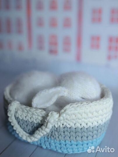 На заказ сонный зайчик кролик ручная работа