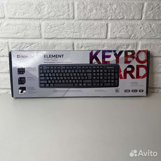 Клавиатура проводная Defender 104+3 клавиши