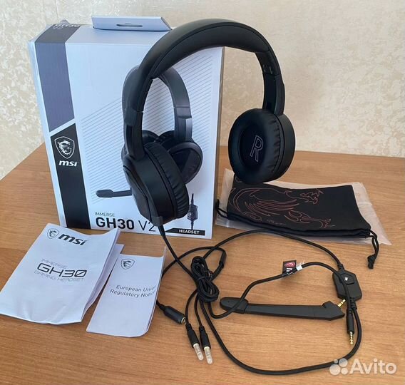 Игровая гарнитура (наушники + микрофон) MSI GH30v2