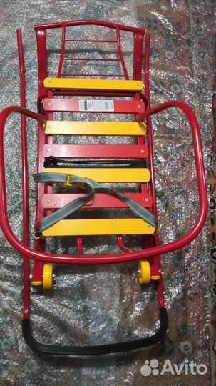 Детские зимние санки на колесах