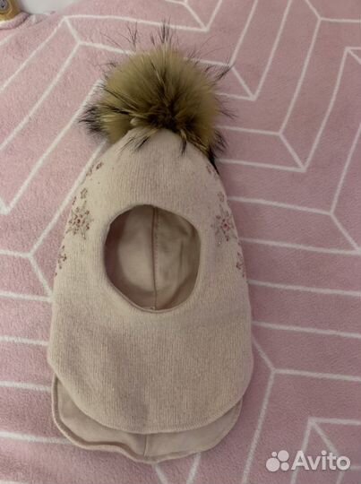Шапка шлем зимняя для девочки