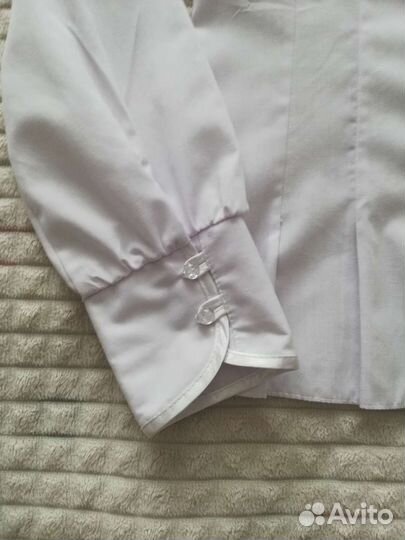 Блузка белая для девочки р 128