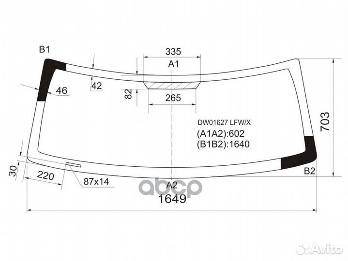 Стекло лобовое jeep commander 05-10 dw01627lfwx