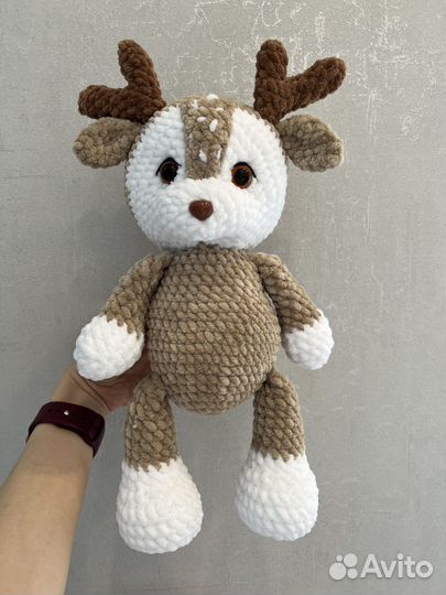 Под заказ Игрушка вязаная Олененок ручная работа