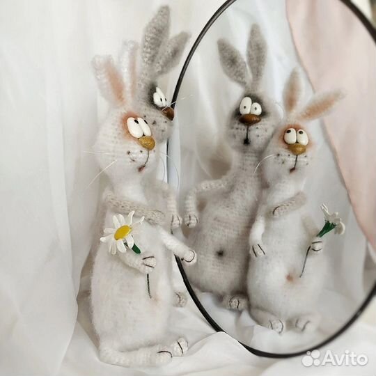 Вязаный зайчик