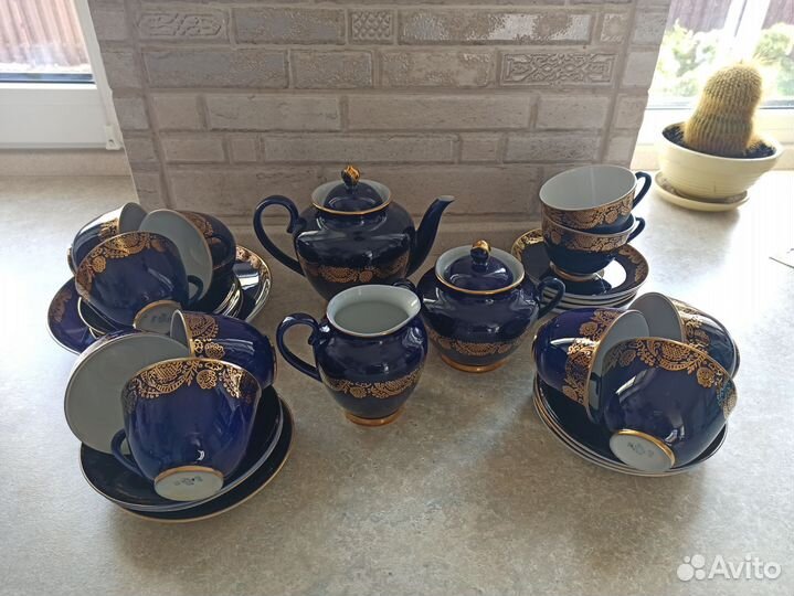 Чайный сервиз лфз СССР cobalt бронь до 16.05