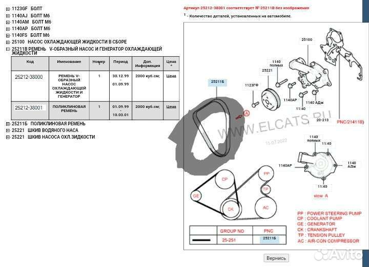 Ремень генератора hyundai sonata