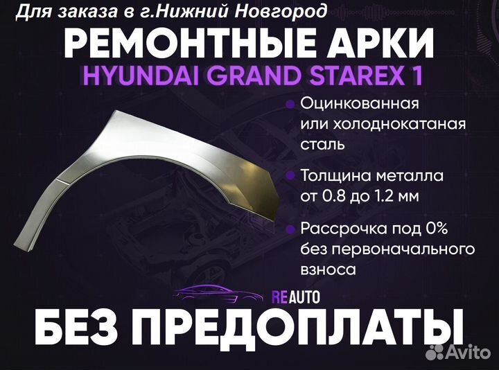 Ремонтные арки на Hyundai Grand Starex I