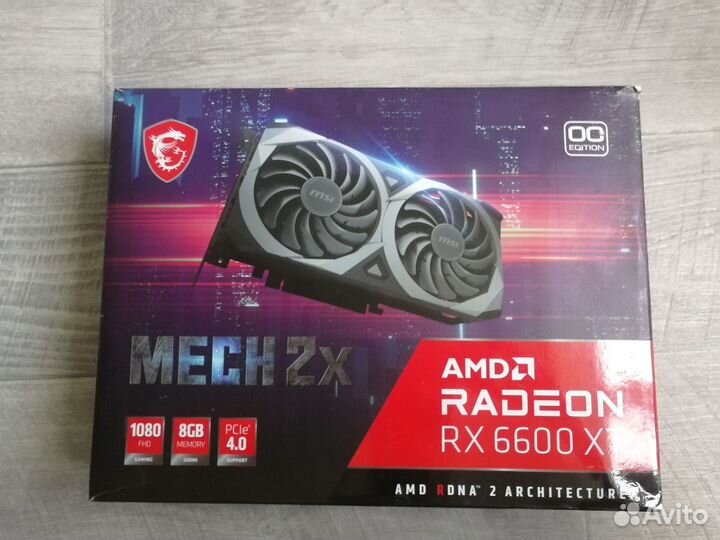 Видеокарта MSI RX 6600 XT mech 8GB