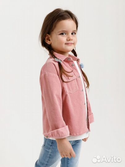 Рубашка вельветовая sela, 122-128