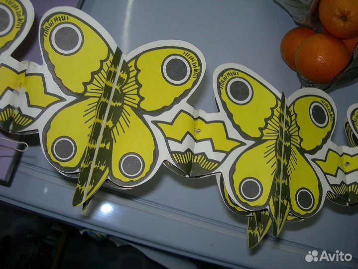 Гирлянды флажки новогодние СССР бумажные, зенит