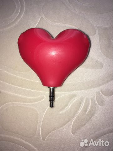 Разветвитель соединитель для наушников сердце