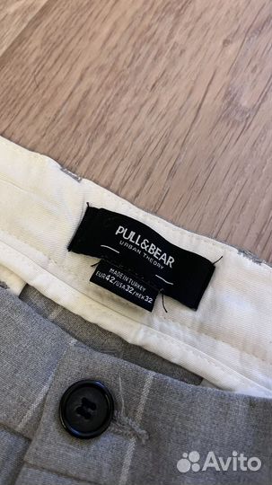 Pull and bear брюки мужские в клетку