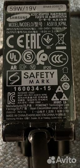 Блок питания для samsung A5919 kpnl59W/19V