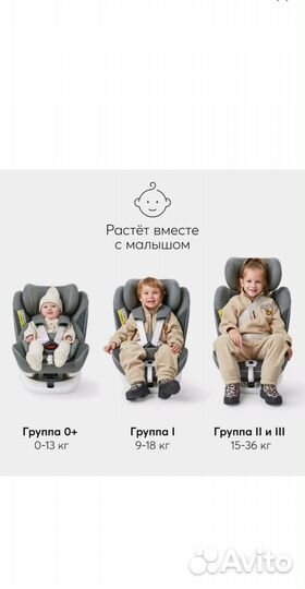 Детское автокресло от 0 до 36 с isofix Happy Baby
