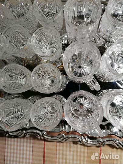 Хрустальные стопки и кружки. Конец 70хгод