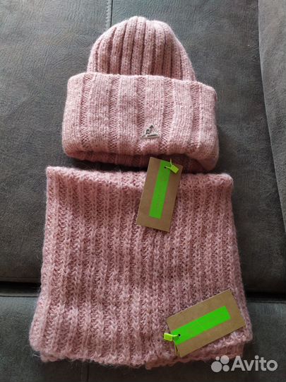 Новая шапка и снуд из мохера