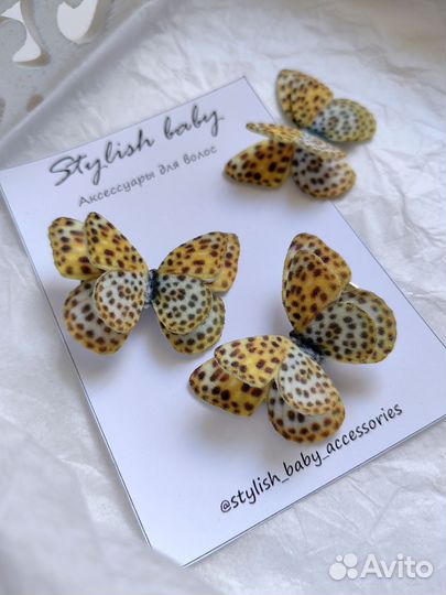 Бабочки на заколках для волос