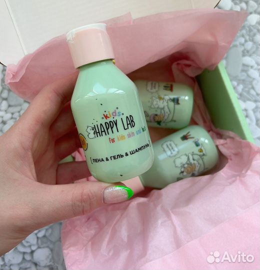 Набор детский для ухода шампунь, гель, пенка