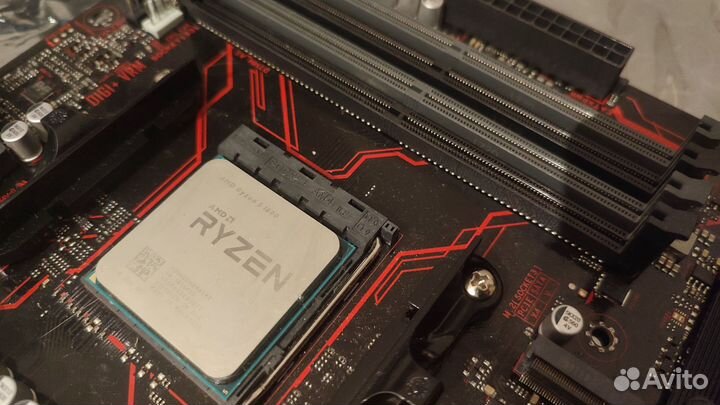 Материнская плата am4 b350 + ryzen 1600 + кулер