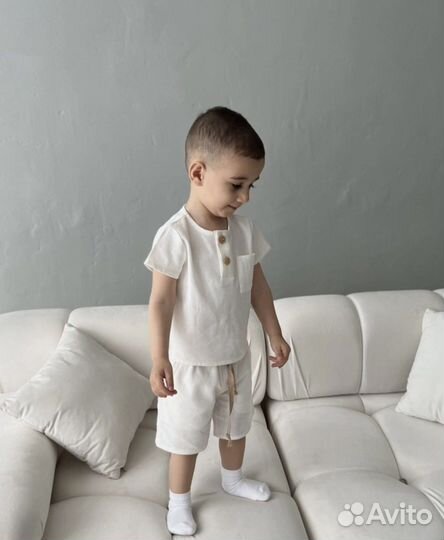 Льняной костюм для мальчика