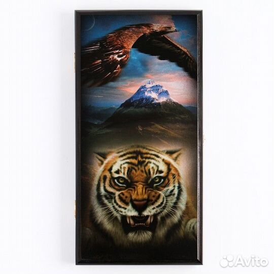 Нарды Тигр и орел, деревянная доска 40 x 40 см, с