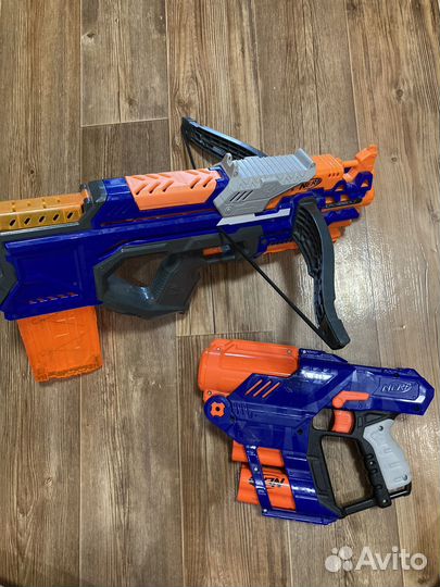 Nerf нерфы бластер + арбалет