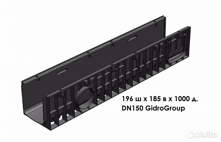 Водоотводные лотки, решётки GidroGroup