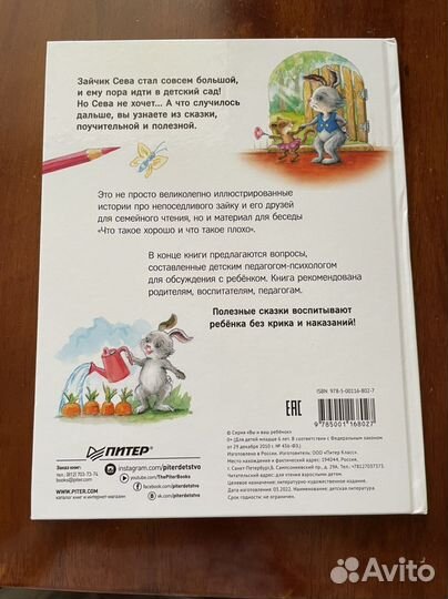 Книга Зайчик Сева не хочет идти в детский сад