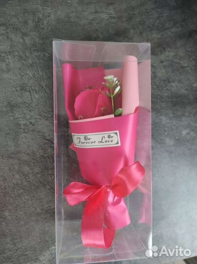 Букет с мыльной розой