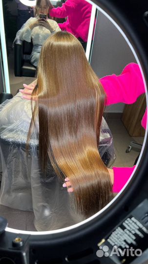 Кератиновое выпрямление волос