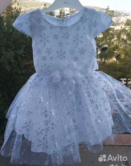 Платье снежинки для девочки 92
