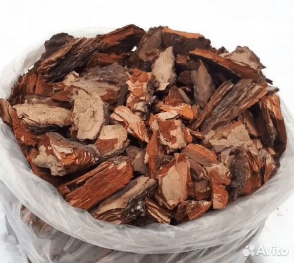 Кора-мульча сосны фракции 5-10 см (мешки 50 литров