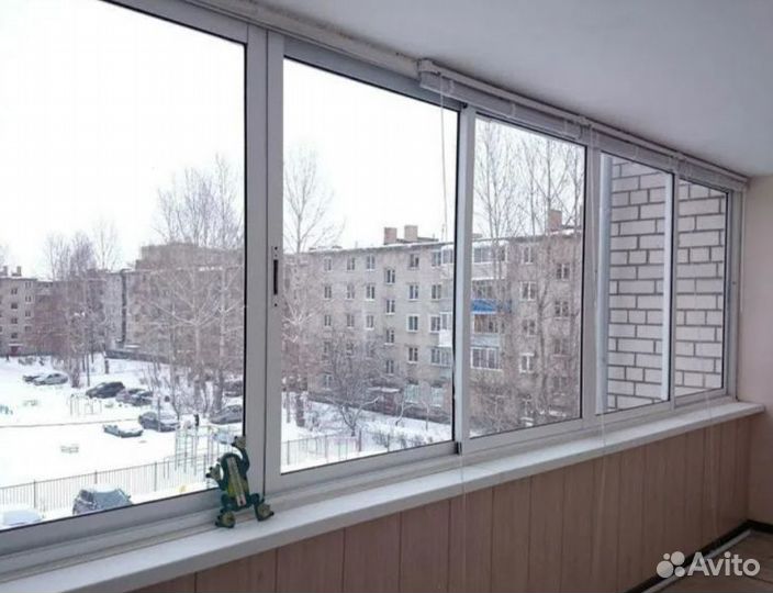 Застекление балкона с обшивкой