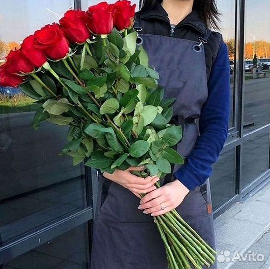 Высокие метровые розы Букеты Доставка