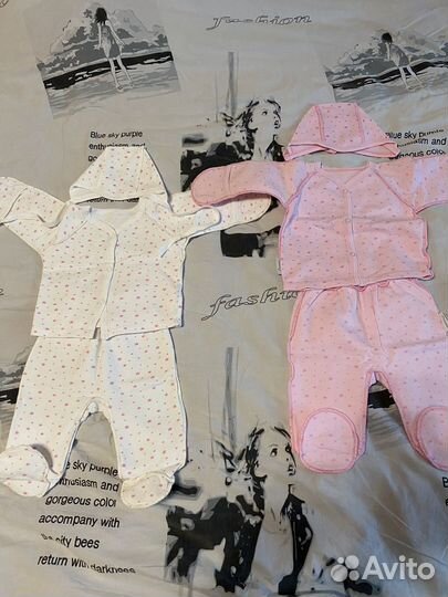 Вещи пакетом для новорожденной девочки от 1-4 м