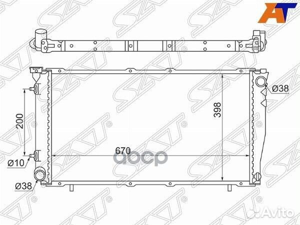 Радиатор subaru forester 97-02 бачки верт. SB00011
