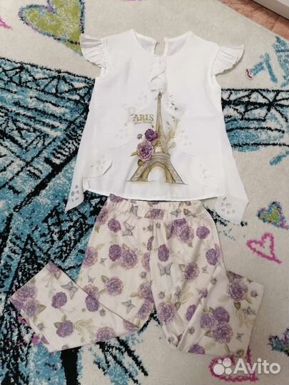 Костюмы, джинсовый сарафан 104 размер