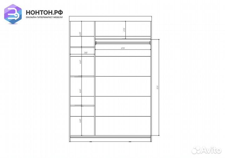 Шкаф-купе Комфорт-9М белый