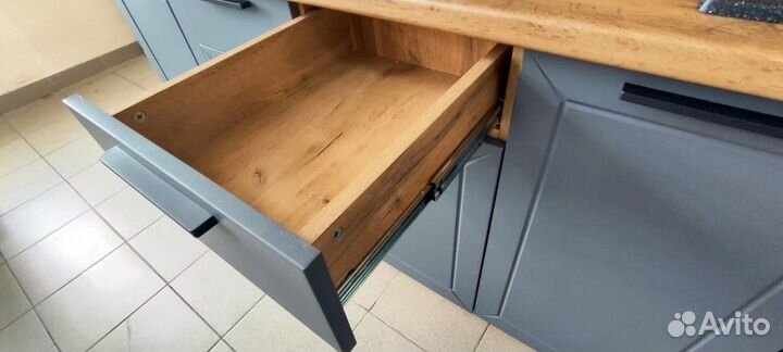 Кухонный гарнитур серый модульный новый