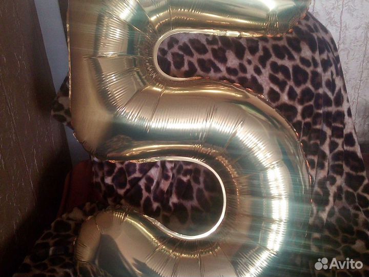 Цифра 5 надувная, 1метр