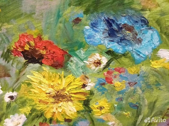 Картина маслом на холсте цветы