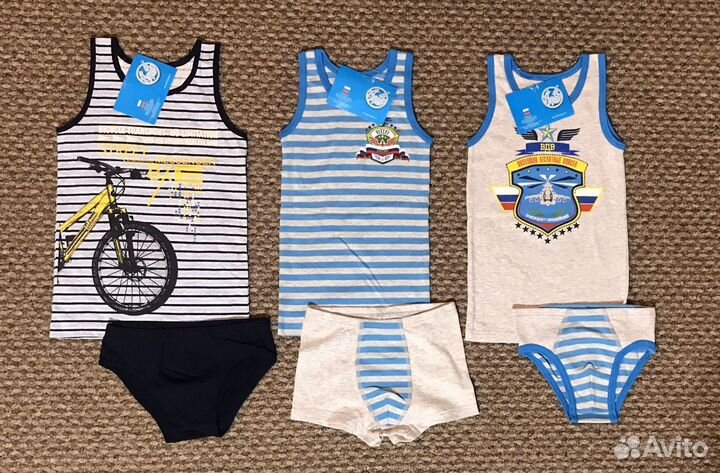 Комплект, майка и трусы для мальчика 122 см, 128 с