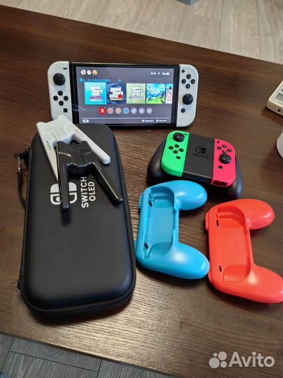 Nintendo switch oled с играми и комплектом