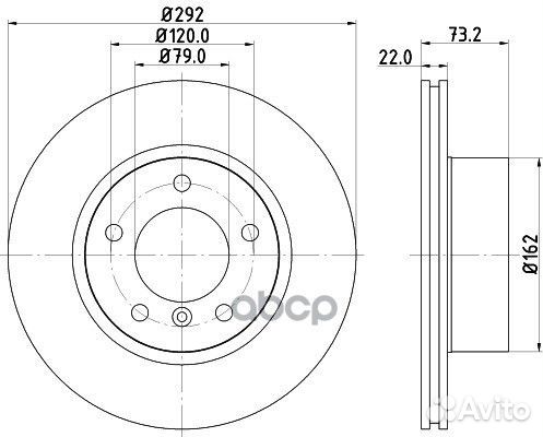 8DD 355 111-241 Диск тормозной BMW 1 E81/E87/3