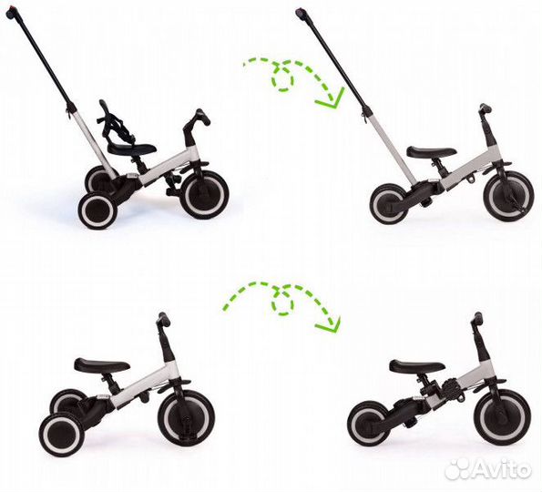 Детский беговел-велосипед 4в1 9 цветов