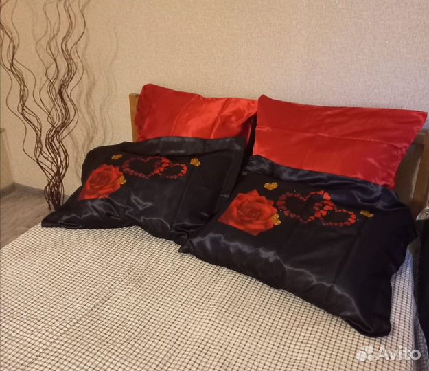 Наволочки атласные комплект 4шт