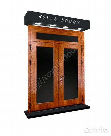 Уличная широкая металлическая дверь RD-543