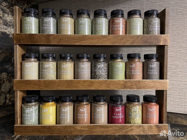 Полочка для специй из дерева